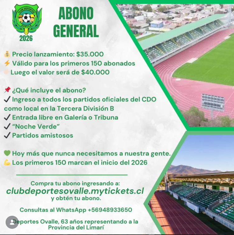 ABONO GENERAL 2026 – CLUB DEPORTES OVALLE